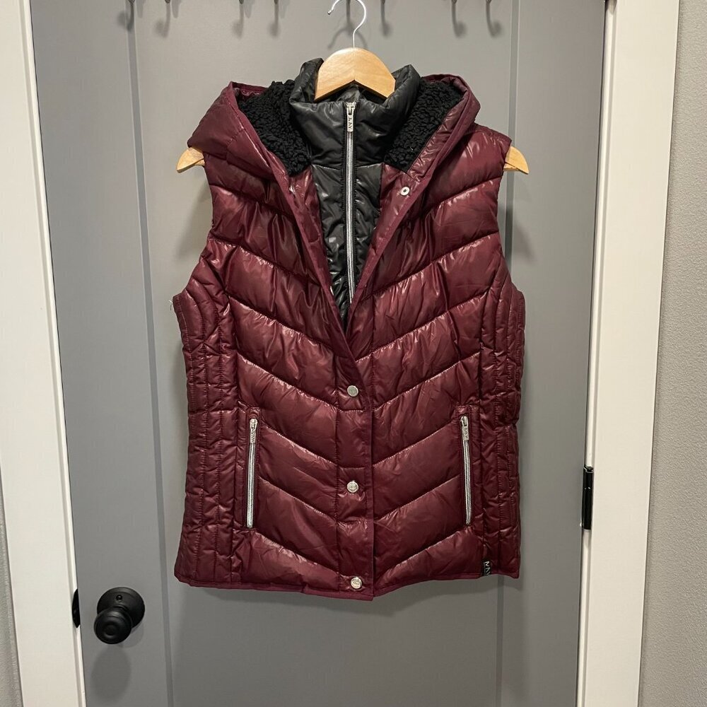 Marc New York Women's Hooded Performance Fashion Puffer Vest, Size Large